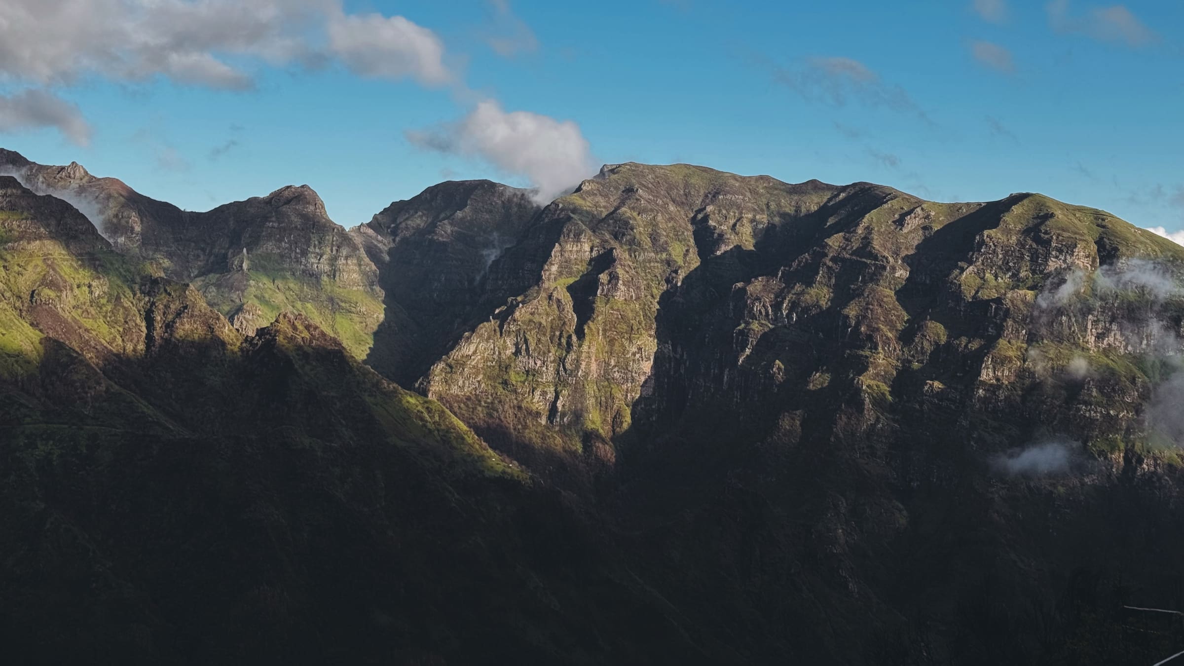 An open mountain ridge among Madeira's central peaks under a clear sky, photographed by the EARTH founders.